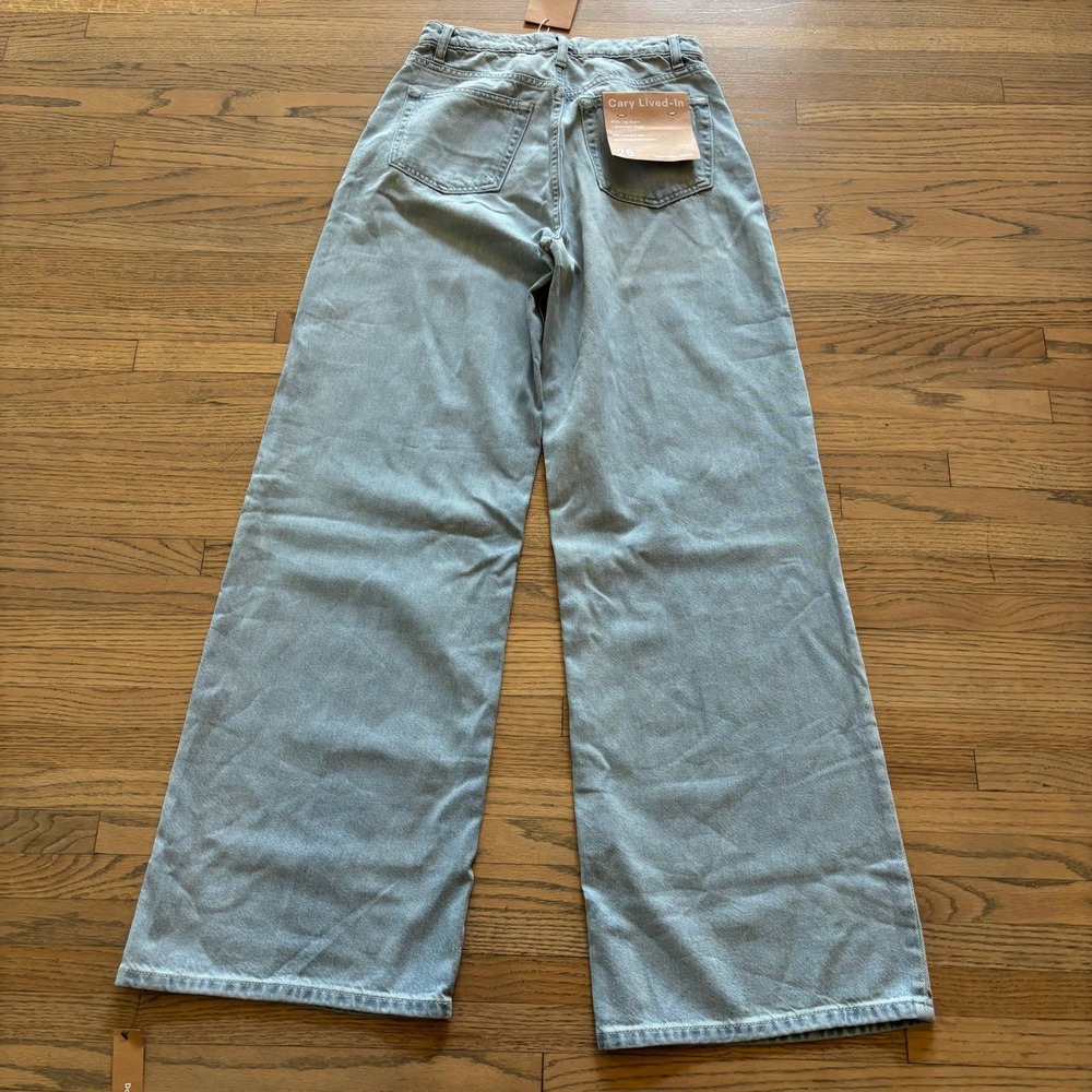 Reformation Cary Lived-In High Rise Wide Leg Jeans Light Blue 26 NWT - Picture 8 of 9